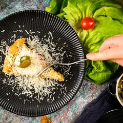 Focaccia cu mozzarella / parmezan