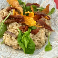Risotto cu funghi porcini & spanac